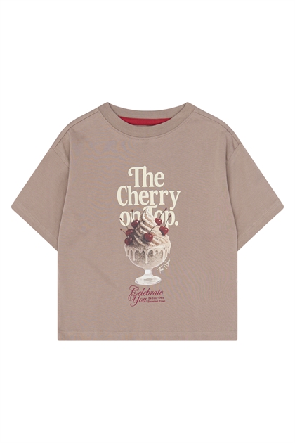 The New T-shirt Yoletta - Taupe Gray